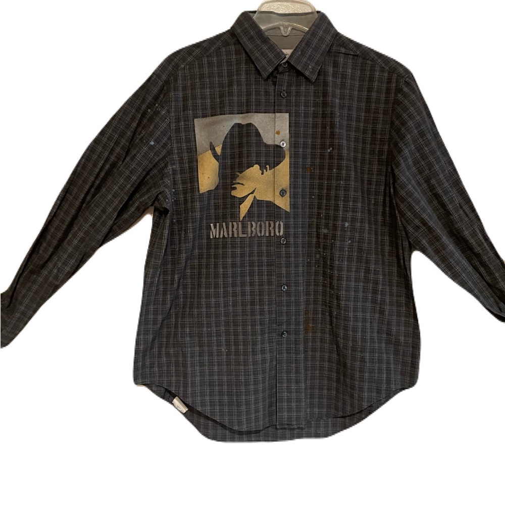 Calvin Klein Size L Marlboro Nostalgic Americana Cowboy Long Sleeve Shirt